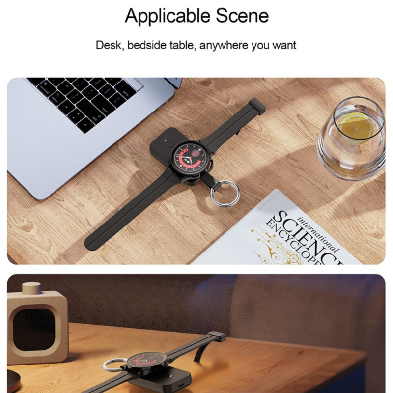 QI Powerbank to Samsung Galaxy Watch 5 4 3/Watch 5 Pro/Watch4 Classic/Active2/Gear S2 Classic