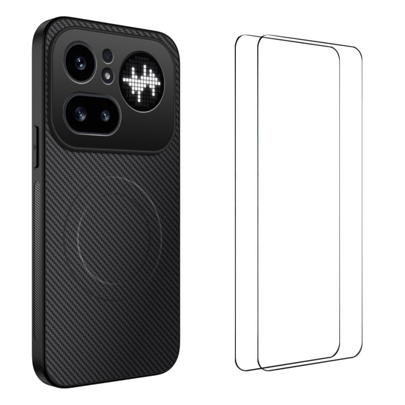 WANLONFENG Til Nothing Phone 4a Pro Magnetisk Mobildeksel med Skjermbeskytter