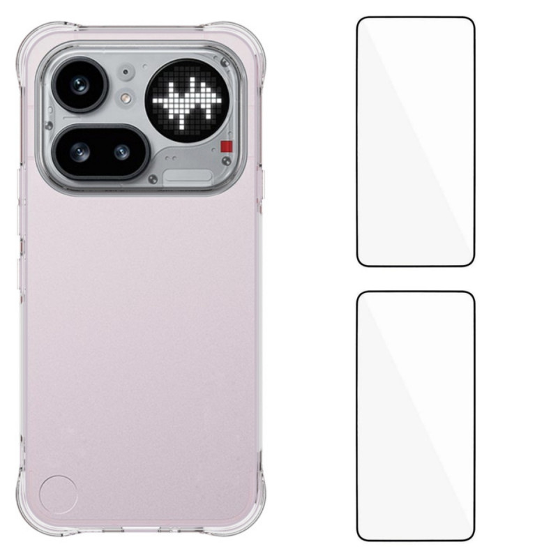 WANLONFENG Til Nothing Phone 4a Pro Mobilcover med Skærmbeskytter