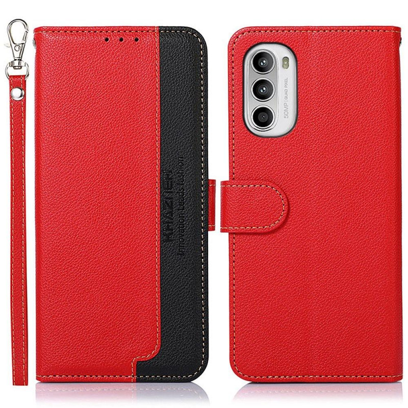 KHAZNEH Phone Cover for Motorola Moto G52 - Red/Black