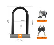 WEST BIKING Stöldskydd Cykel Motorcykel Moped Scooter Lås med 2 nycklar