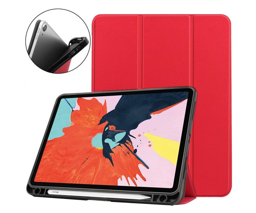 Apple iPad Air (2020) (2022) Slim fit tri-fold fodral - Röd