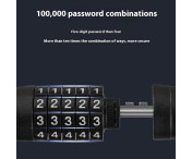 Cykellås Lås Kabel 5-siffrig kombination monteringsfäste - Blå