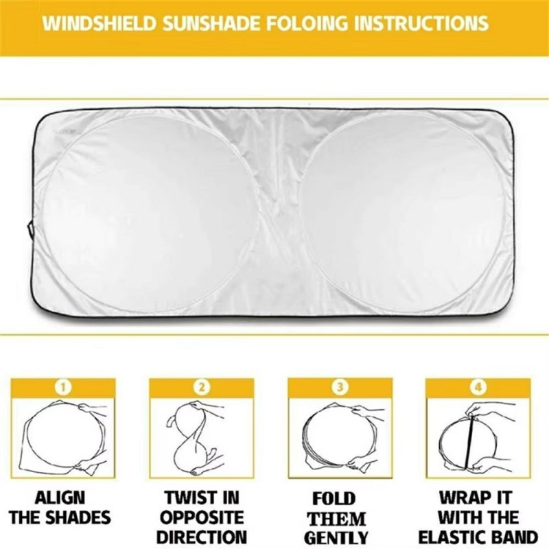 150x70cm sunshade for windshield foldable UV protection heat insulation for vehicles