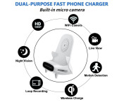 Trådlös Laddare Dold Kamera Fjärrövervakning 1080P HD WiFi Säkerhetskamera
