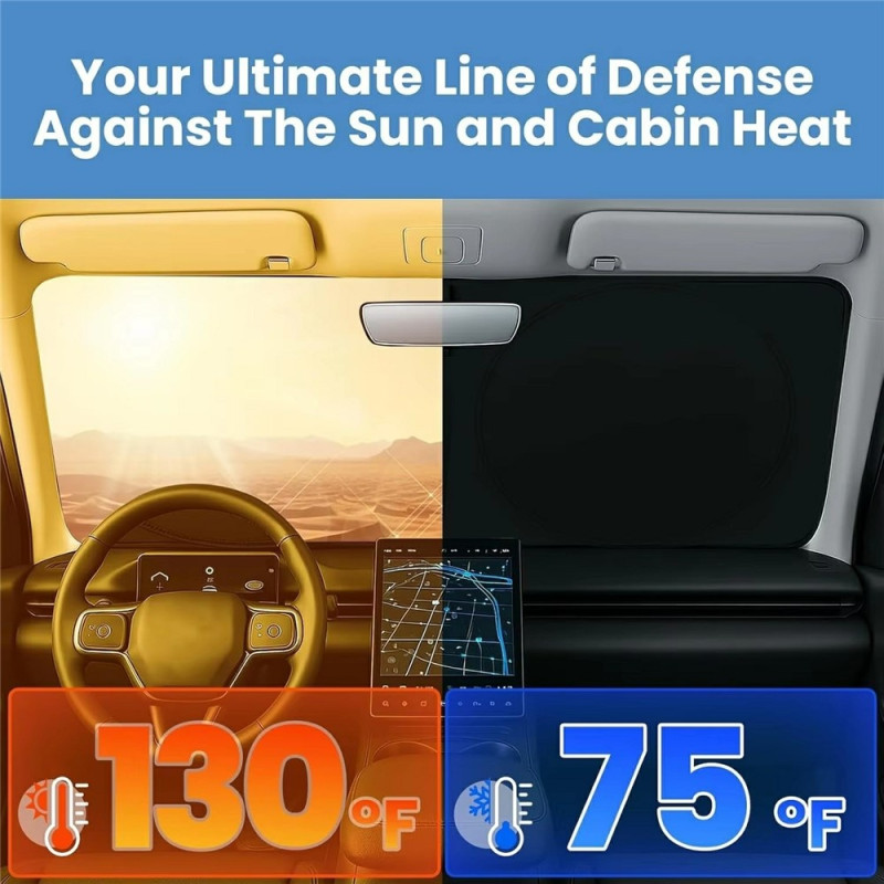 150x80cm sunshade for windshield foldable UV protection heat insulation for vehicles