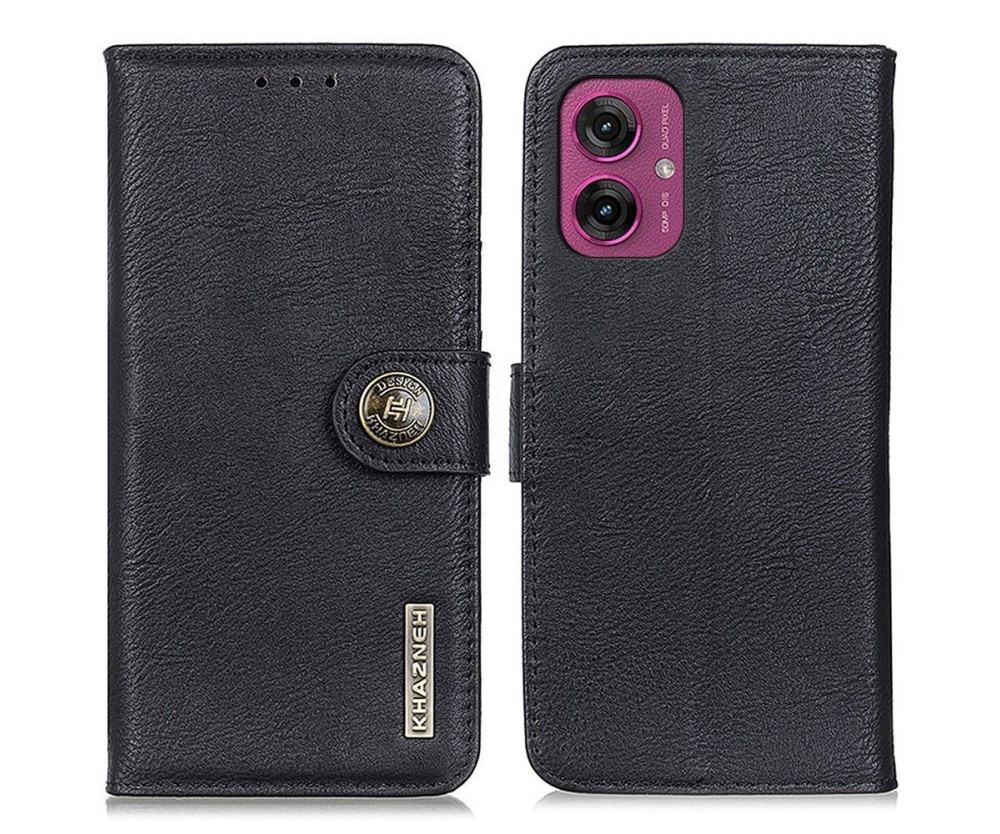 KHAZNEH Motorola Moto G55 Plånboksfodral - Svart