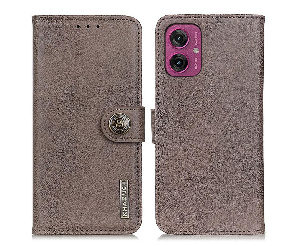 KHAZNEH Motorola Moto G55 Plånboksfodral - Khaki