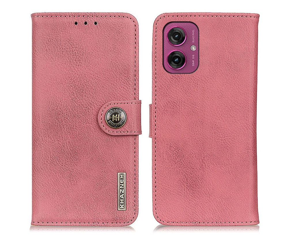 KHAZNEH Motorola Moto G55 Plånboksfodral - Pink