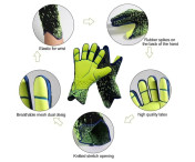 1 par Thicken Latex Palm Målvaktshandskar Halkskydd Fotbollsträning - Storlek 8