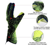 1 par Thicken Latex Palm Målvaktshandskar Halkskydd Fotbollsträning - Storlek 8