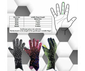 1 par Thicken Latex Palm Målvaktshandskar Halkskydd Fotbollsträning - Storlek 8