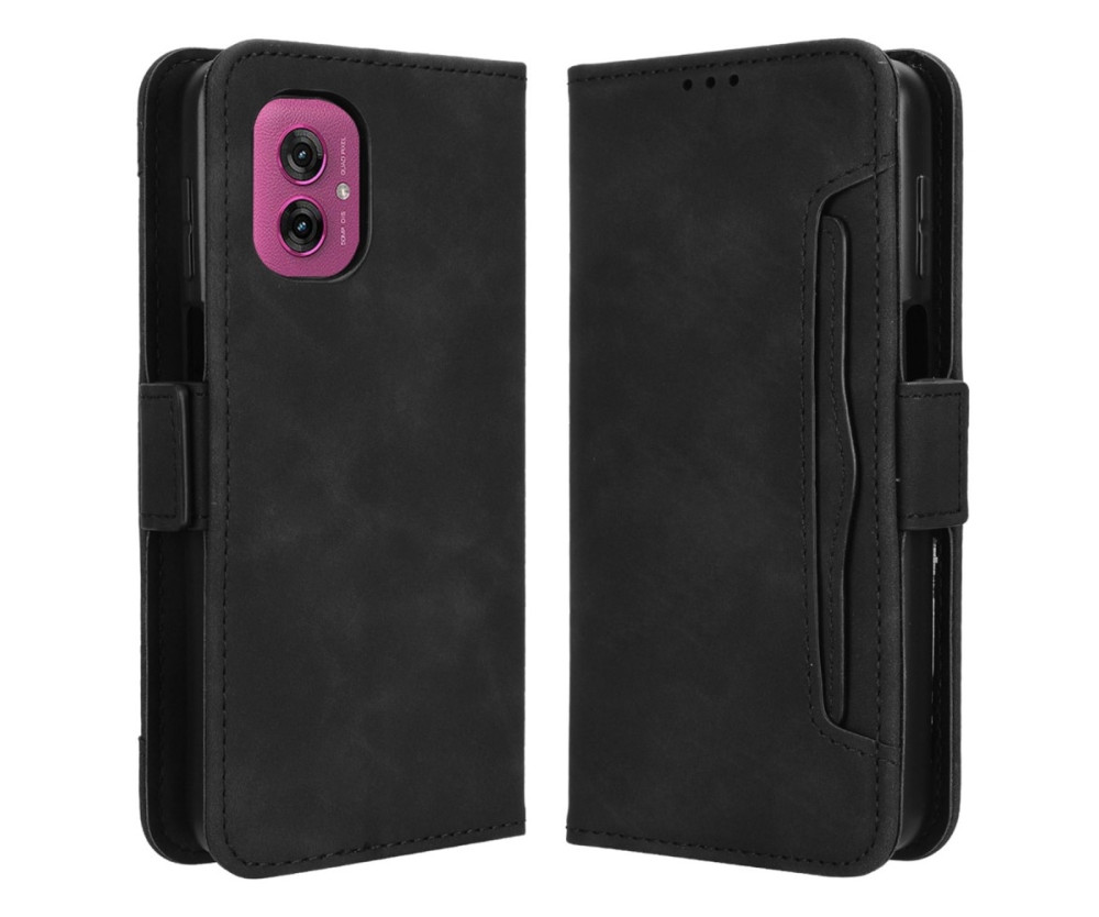 Till Motorola Moto G55 5G Plånboksfodral med korthållare  - Svart