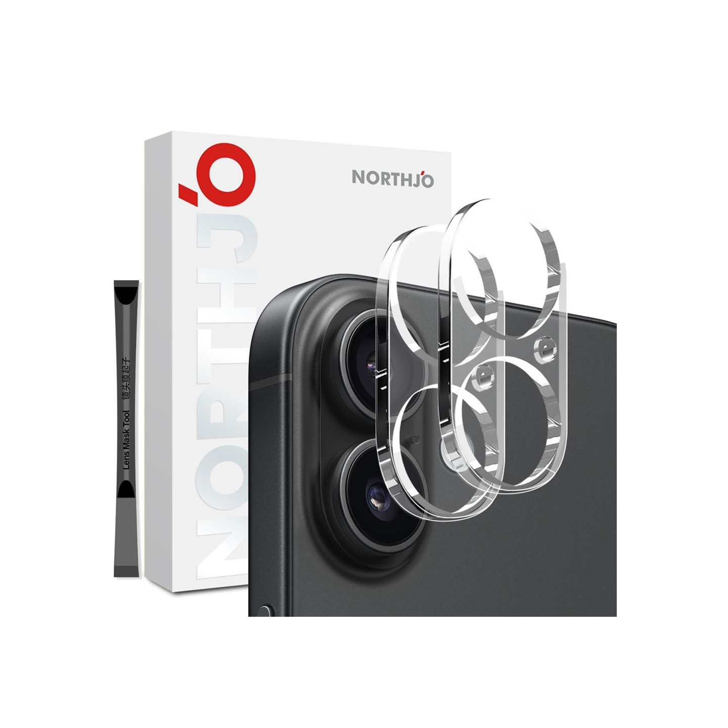 NORTHJO Til iPhone 17 Kameralinsebeskytter 2stk