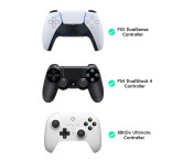 2st Tumgrepp Fingergrepp för Sony PlayStation 5 / 4 8BitDo Joystick Silikon - Svart