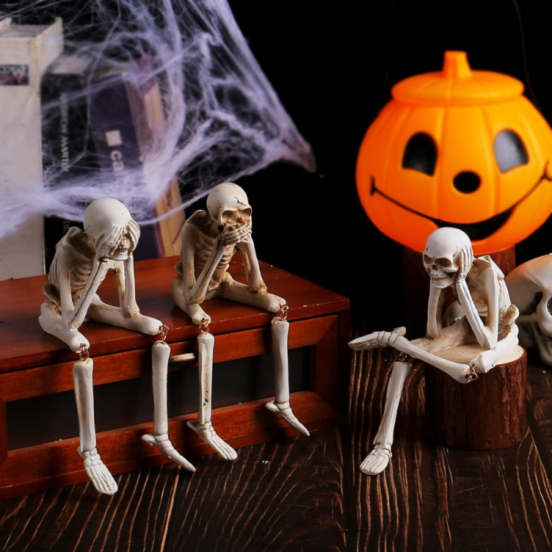 Halloween skeleton figure Spooky Skull Decoration Party Haunted - Say No Evil