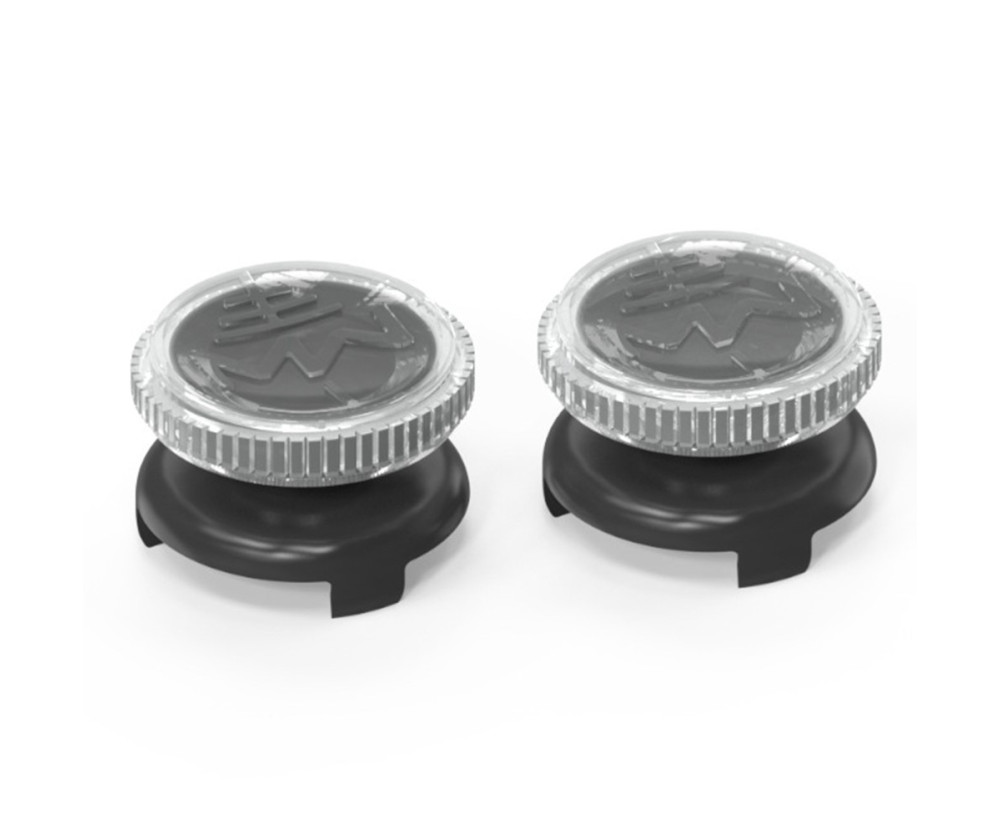 2st Tumgrepp Fingergrepp Kompatibel med Xbox 360 Series X Series S Switch Pro Joystick - Transparent Svart