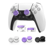 2st Tumgrepp Fingergrepp Kompatibel med Xbox 360 Series X Series S Switch Pro Joystick - Transparent Svart
