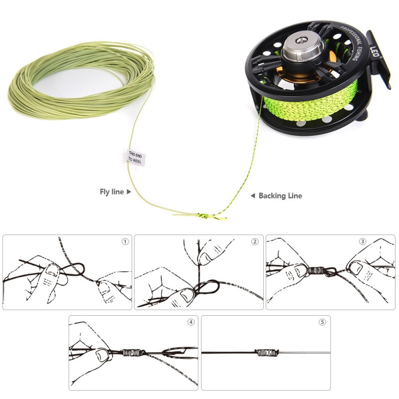 LEO 30m / 100ft paino eteenpäin kelluva perhosiima Nylon Core perhosiima - WF - 7F