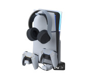 IPLAY För Sony PS5 Slim / Playstation 5 Väggfäste Lagringsställ Controller Laddstation Headsethållare