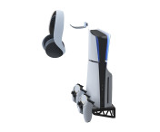 IPLAY För Sony PS5 Slim / Playstation 5 Väggfäste Lagringsställ Controller Laddstation Headsethållare