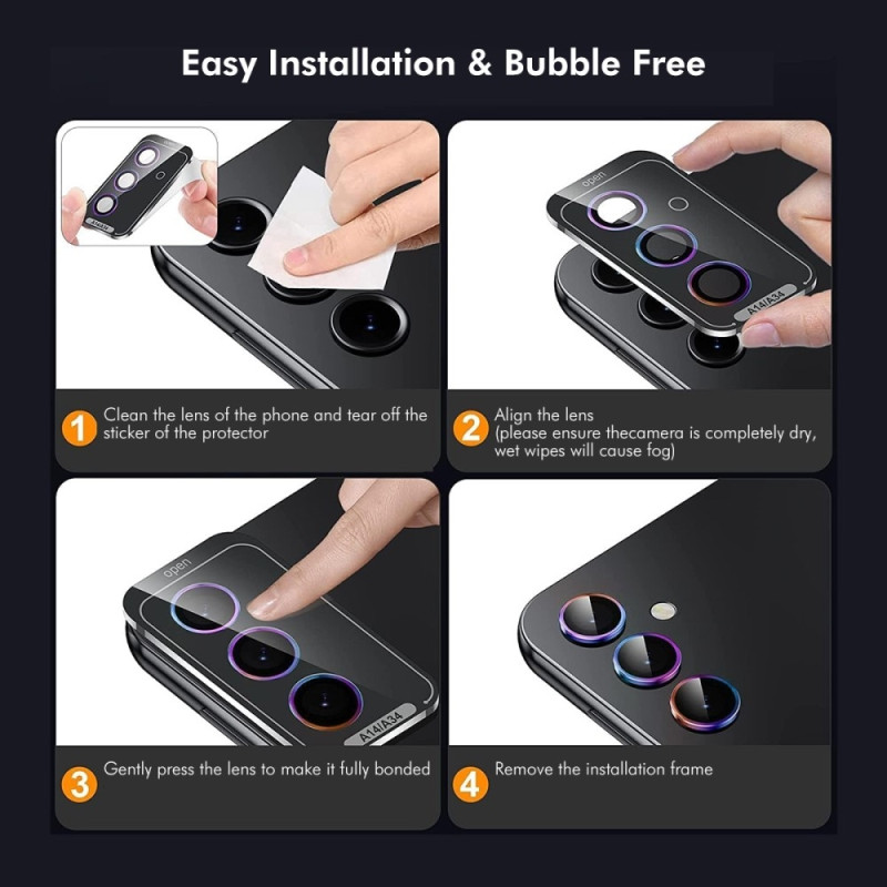 For Samsung Galaxy S25+ Camera Lens Protector ENKAY Metal Ring Lens Film