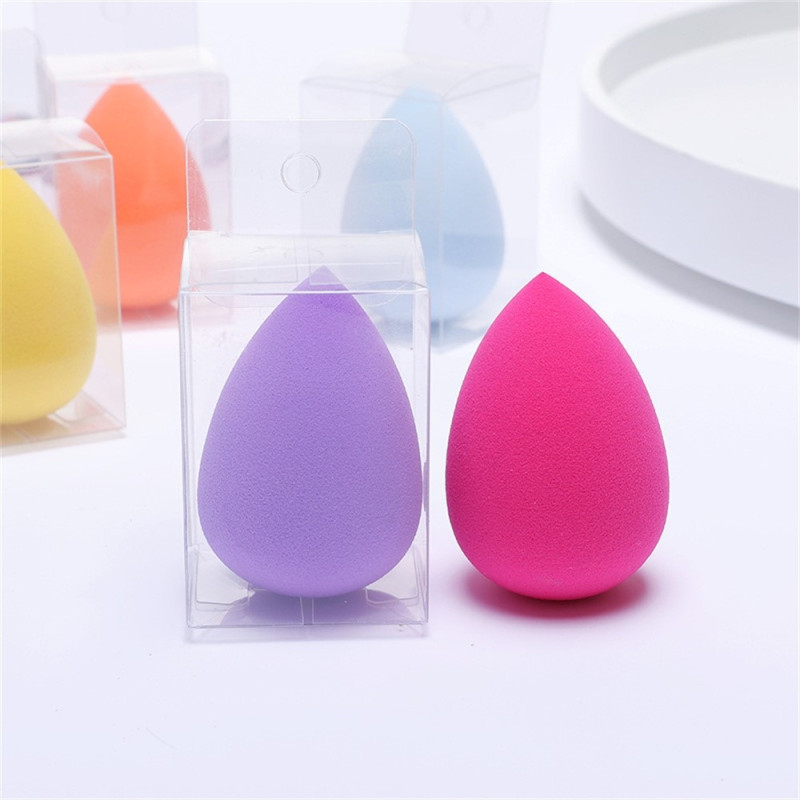 2 pcs Makeup Sponge Blender Teardrop Beauty Egg Cleansing Puff Skin Care - Orange