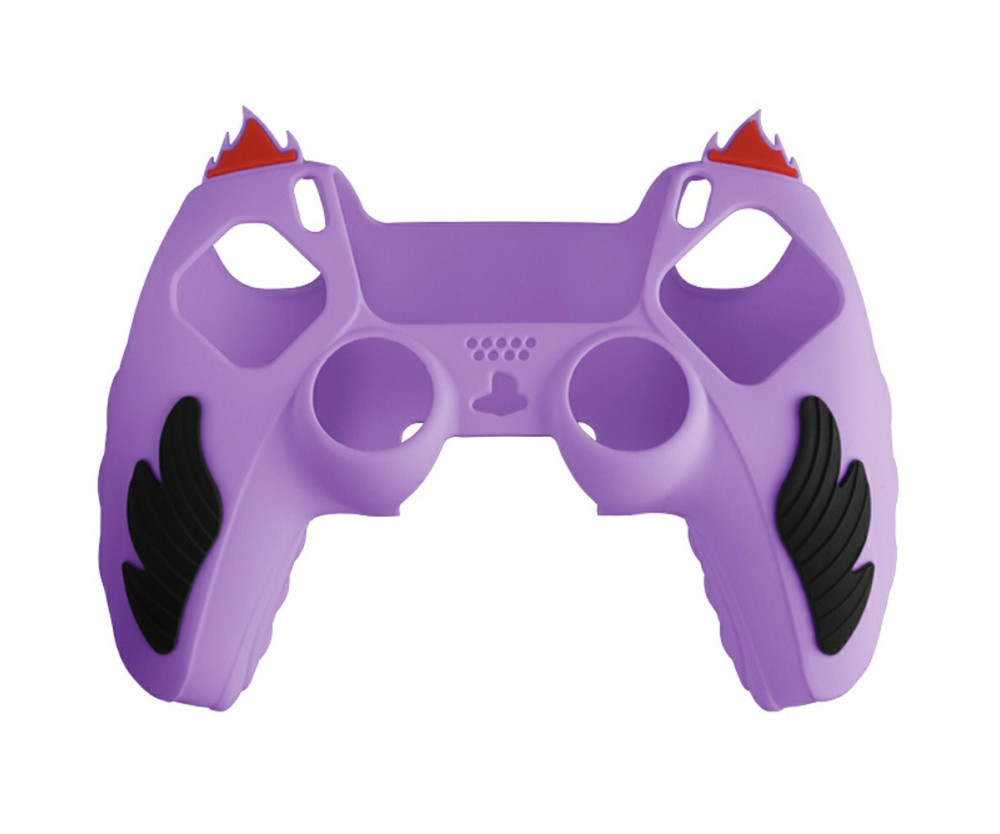 Playstation 5 / PS5 Silikon Skin Skal Fodral Anti-Slip Skydd Flame Design - Lila