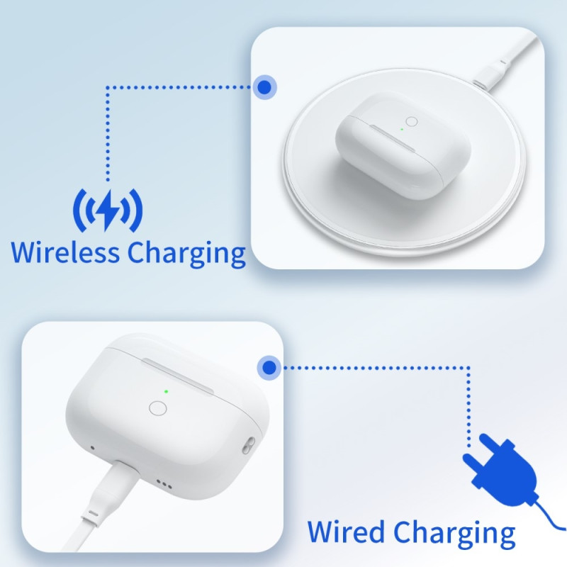 Til AirPods Pro 2 / Pro opladningsetui Indbygget 680mAh batteri trådløs opladning