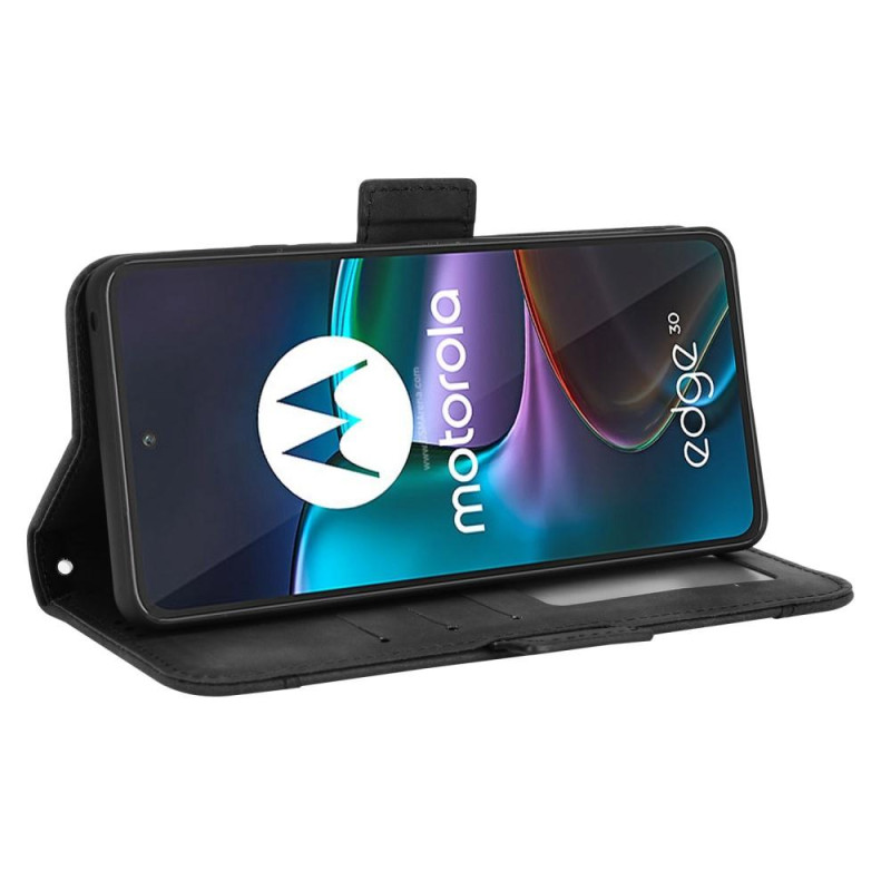 Wallet Stand Phone Case for Motorola Edge 30 5G - Black