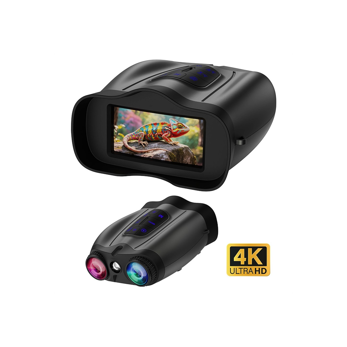 4K Night Vision Binoculars with 16x Digital Zoom and 5000 mAh Battery – Digital IR Binoculars with Camera