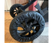 2 st Skydd Hjul Barnvagn Oxford-tyg mot smuts storlek S för 18-20 cm framhjul