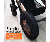 2 st Skydd Hjul Barnvagn Oxford-tyg mot smuts storlek S för 14-16cm framhjul
