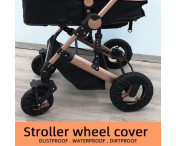 2 st Skydd Hjul Barnvagn Oxford-tyg mot smuts storlek L för 17-25cm framhjul