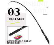 2 Fiskespön + tillbehör fiskespö 1,8 m teleskopiskt spö fiskeredskap med rulle