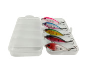 5 st Fiskedrag Sötvatten Havsfiske Flytande Minnow hårt bete med skallra