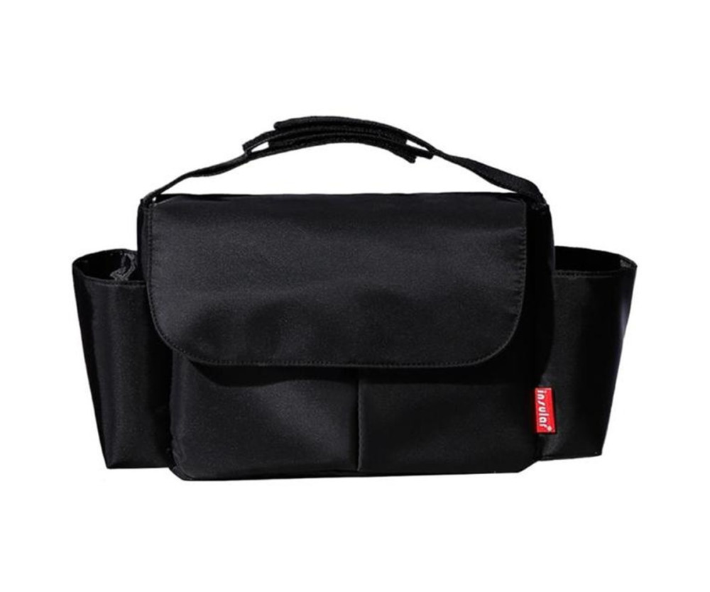 Vattentät Nylon Barnvagn Hängväska Baby Blöja Mjölk Flaska Förvaringsväska