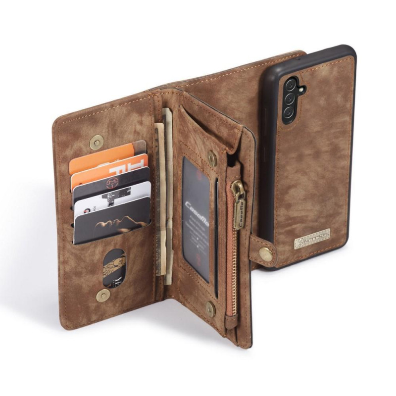 CASEME Samsung Galaxy A13 5G/A04s 4G Retro Lommebok - deksel - Kaffe