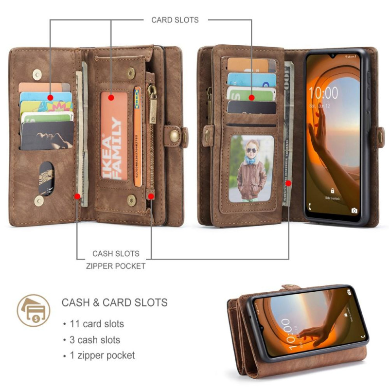 CASEME til Samsung Galaxy A13 5G/A04s 4G 2 - i - 1 Aftagelig - Kaffe