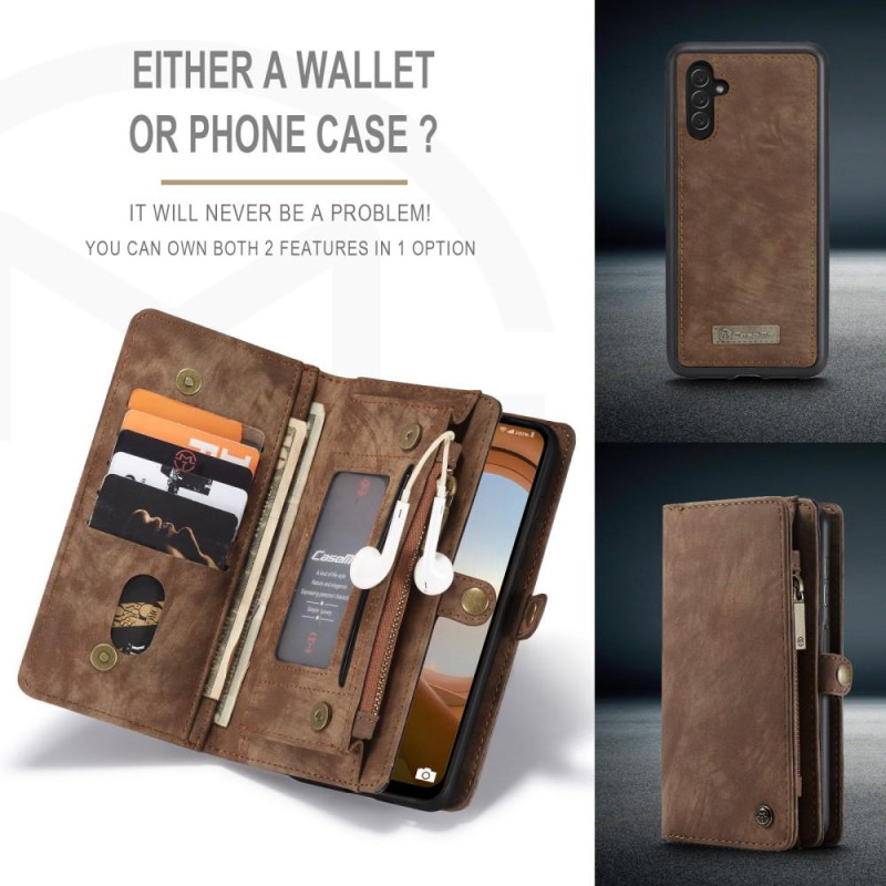 CASEME Samsung Galaxy A13 5G/A04s 4G 2 - in - 1 Irrotettava - Kahvi