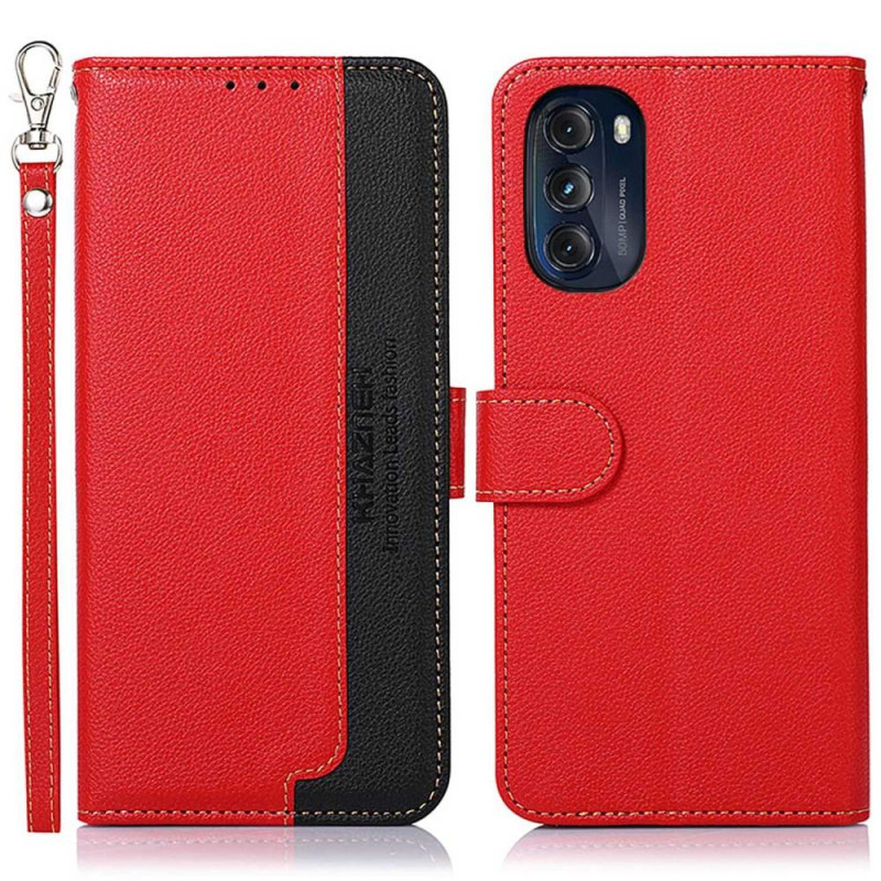 KHAZNEH Phone Cover for Motorola Moto G 5G 2022 - Red/Black