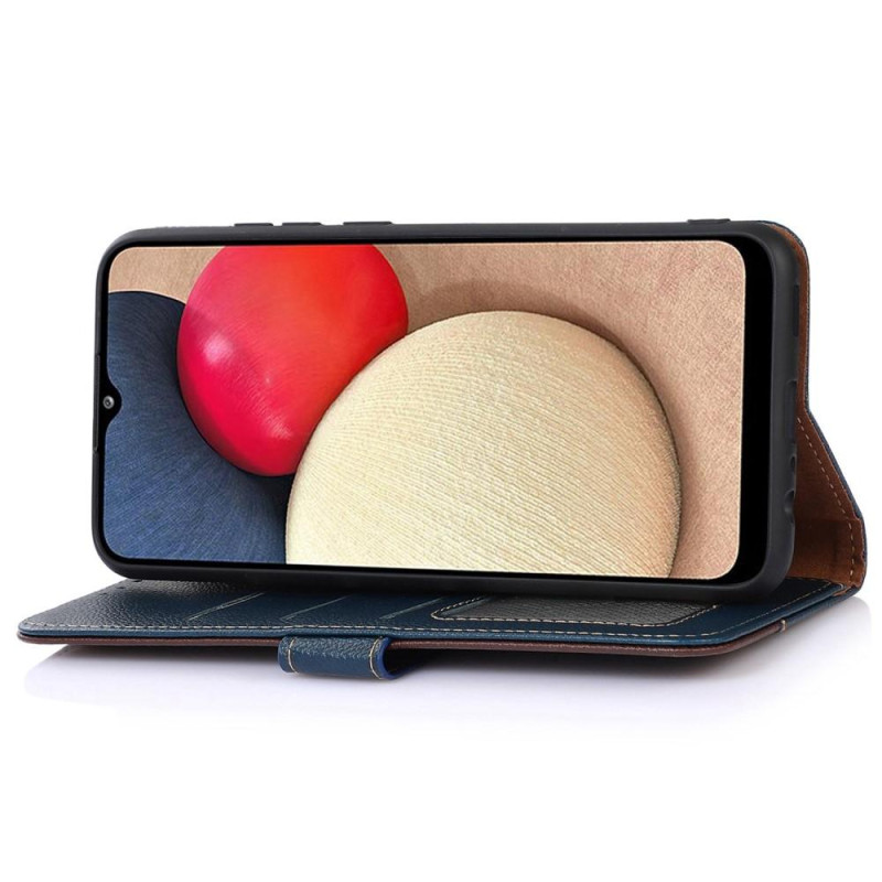 KHAZNEH Phone Cover for Motorola Edge 30 5G - Blue/Brown