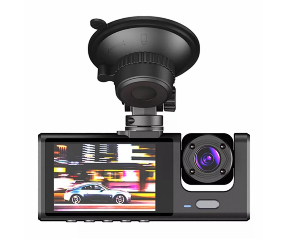 Bilkamera 3 objektiv vidvinkel 1080P HD bil DVR Dash Cam parkeringsmonitor