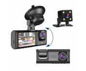 Bilkamera 3 objektiv vidvinkel 1080P HD bil DVR Dash Cam parkeringsmonitor