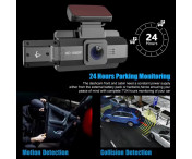 Fram och bak inspelning Dash Cam 1080P HD Night Vision Bilkamera Recorder