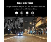 Fram och bak inspelning Dash Cam 1080P HD Night Vision Bilkamera Recorder