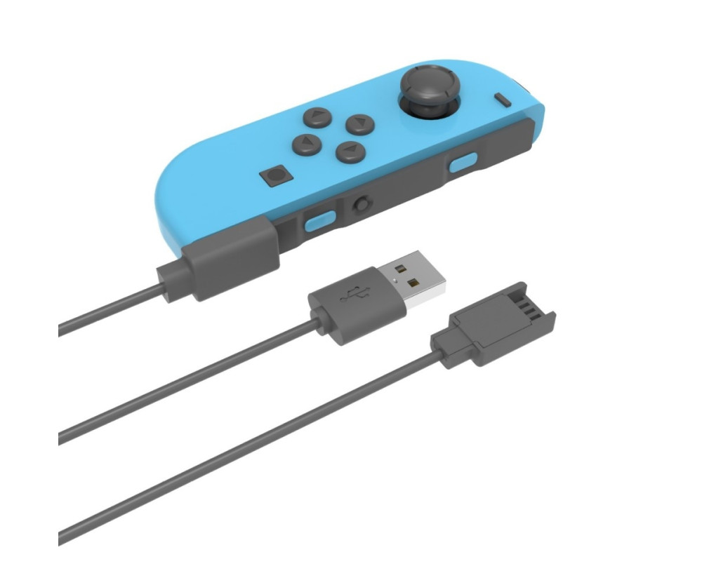 2 i 1 laddningskabel kompatibel med Nintendo Switch Joy-Con 2,5 m förlängd USB-laddarsladd