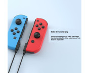 2 i 1 laddningskabel kompatibel med Nintendo Switch Joy-Con 2,5 m förlängd USB-laddarsladd