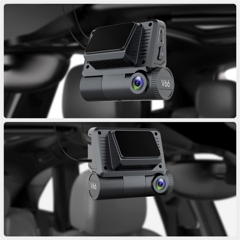 4K-dashcam med touchskærm – 3 kanaler (front, kabine, bag) – WiFi, GPS, ADAS, nattesyn – Bil-DVR