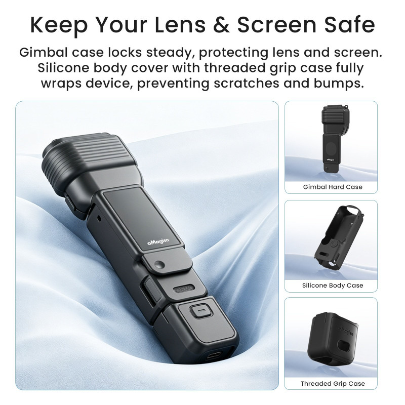 3-i-1-beskyttelsesetui/-skal til DJI Osmo Pocket 4-actionkamera